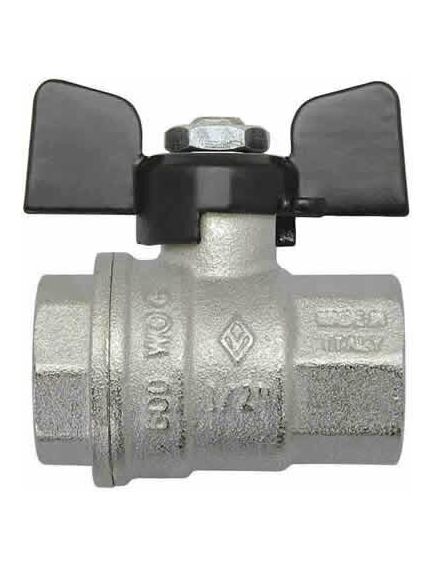 Купить Кран 1/2" ВВ шаровый (бабочка) Tifone (нп 2610018 / 2620n0704) по цене 702 руб., в Санкт-Петебруге в интернет магазине 100-Систем, а также дургие товары  из раздела Краны прямые 1/2 и Краны прямые