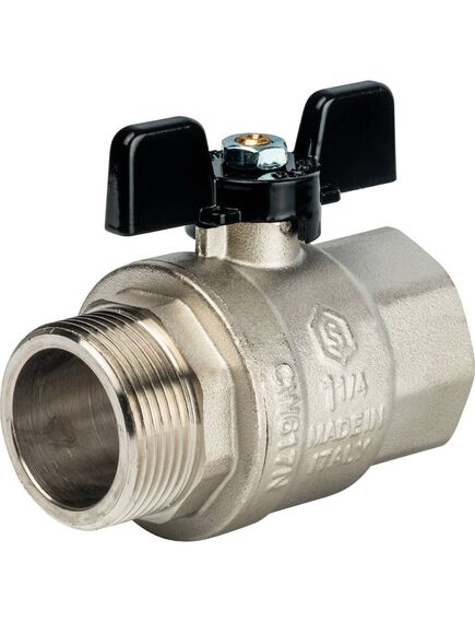 Купить Кран шаровый Stout 1.1/4" В-Н. бабочка. никель (svb-0004-000032) по цене 2853 руб., в Санкт-Петебруге в интернет магазине 100-Систем, а также дургие товары STOUT из раздела Краны прямые 1 1/4 - 2 и Краны прямые