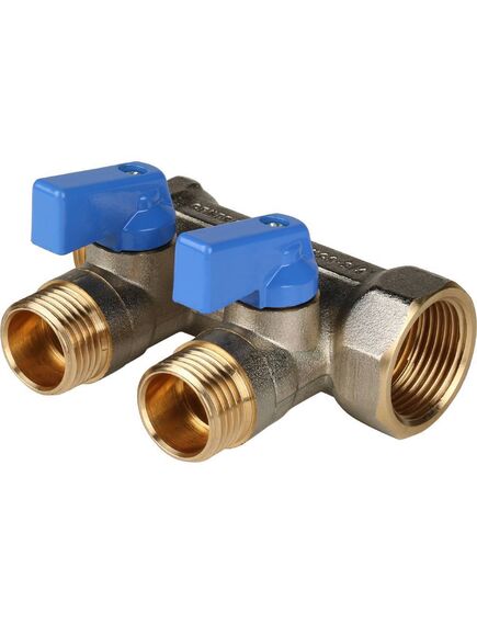 Купить SMB 6201 341202 STOUT Коллектор с шаровыми кранами 3/4", 2 отвода 1/2" (синие ручки) (smb 6201 341202) по цене 1802 руб., в Санкт-Петебруге в интернет магазине 100-Систем, а также дургие товары STOUT из раздела Запорные коллекторы и Коллекторы и коллекторные группы