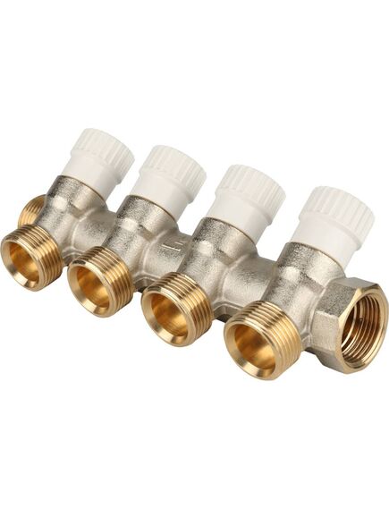 Купить SMB 6851 343404 STOUT Коллектор распределительный 3/4", 4 отвода 3/4"ЕК (smb 6851 343404) по цене 3614 руб., в Санкт-Петебруге в интернет магазине 100-Систем, а также дургие товары STOUT из раздела Вентильные коллекторы и Коллекторы и коллекторные группы