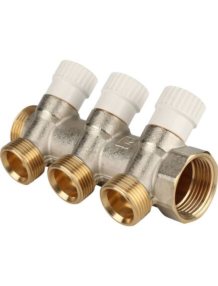 Купить SMB 6851 013403 STOUT Коллектор распределительный 1", 3 отвода 3/4"ЕК (smb 6851 013403) по цене 2904 руб., в Санкт-Петебруге в интернет магазине 100-Систем, а также дургие товары STOUT из раздела Вентильные коллекторы и Коллекторы и коллекторные группы