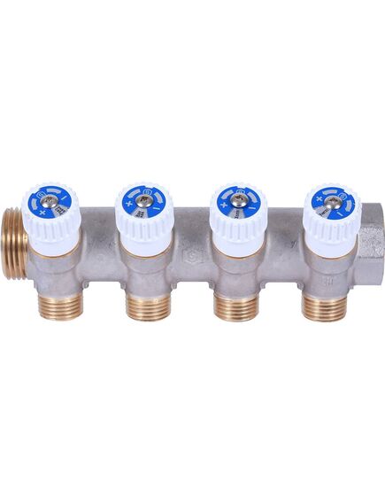 Купить SMB 6852 341204 STOUT Коллектор распределительный 3/4", 4 отвода 1/2" плоское уплотнение (smb 6852 341204) по цене 3463 руб., в Санкт-Петебруге в интернет магазине 100-Систем, а также дургие товары STOUT из раздела Вентильные коллекторы и Коллекторы и коллекторные группы