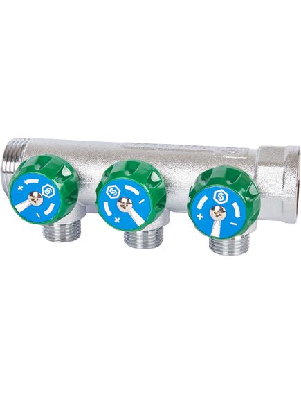 Купить SMB-6850-011203 STOUT Коллектор регулирующий 1", 3 отвода 1/2" (smb-6850-011203) по цене 4024 руб., в Санкт-Петебруге в интернет магазине 100-Систем, а также дургие товары STOUT из раздела Вентильные коллекторы и Коллекторы и коллекторные группы