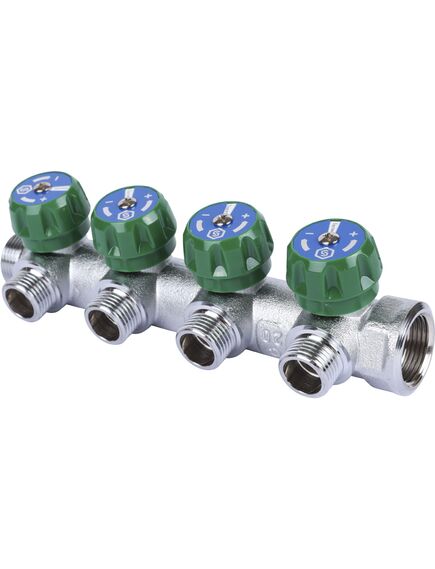 Купить SMB-6849-341204 STOUT Коллектор регулирующий 3/4", 4 отвода 1/2" плоское уплотнение (smb-6849-341204) по цене 4759 руб., в Санкт-Петебруге в интернет магазине 100-Систем, а также дургие товары STOUT из раздела Вентильные коллекторы и Коллекторы и коллекторные группы