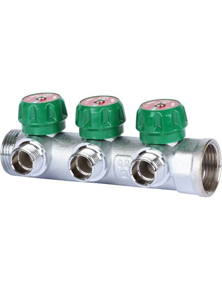 Купить SMB-6849-011203 STOUT Коллектор регулирующий 1", 3 отвода 1/2" плоское уплотнение (smb-6849-011203) по цене 4024 руб., в Санкт-Петебруге в интернет магазине 100-Систем, а также дургие товары STOUT из раздела Вентильные коллекторы и Коллекторы и коллекторные группы