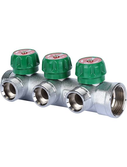 Купить SMB-6850-013403 STOUT Коллектор регулирующий 1", 3 отвода 3/4" ЕК (smb-6850-013403) по цене 4088 руб., в Санкт-Петебруге в интернет магазине 100-Систем, а также дургие товары STOUT из раздела Вентильные коллекторы и Коллекторы и коллекторные группы