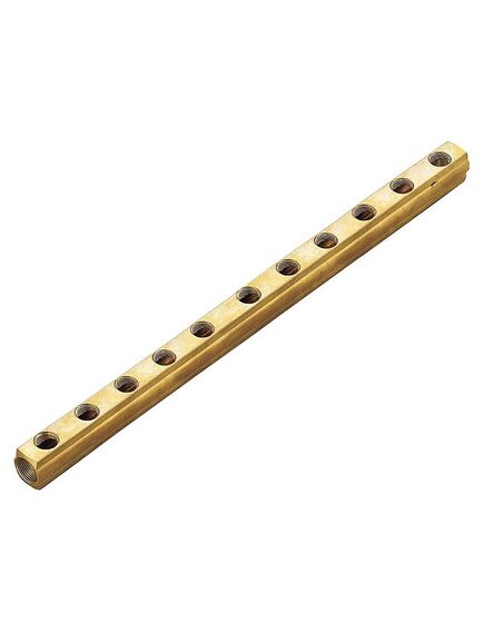 Купить Коллектор магистральный 11 отводов 1" ВР (латунь) (1970017 / 1986g060411) по цене 15570 руб., в Санкт-Петебруге в интернет магазине 100-Систем, а также дургие товары  из раздела Коллектора нерегулируемые и Коллекторы и коллекторные группы