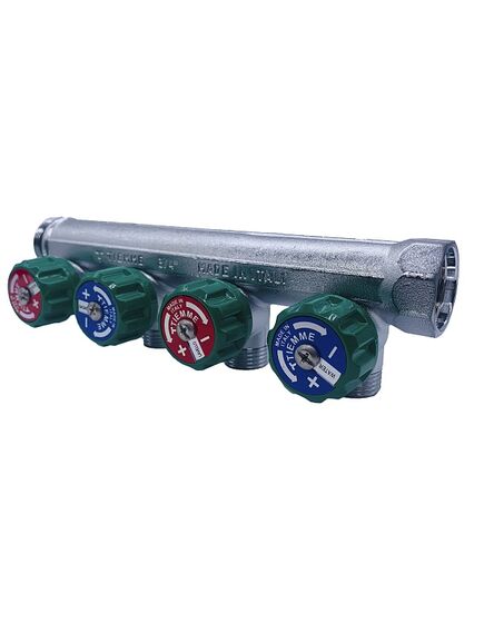 Купить Коллектор 4 отв. регулируемый 3/4"*1/2(16) Maxima Corner (никель) (1850003 / 1871k) по цене 6408 руб., в Санкт-Петебруге в интернет магазине 100-Систем, а также дургие товары  из раздела Вентильные коллекторы и Коллекторы и коллекторные группы