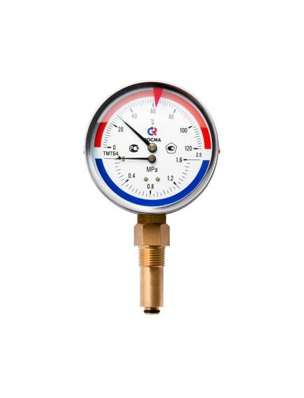 Купить Термоманометр VALTEC ТМТБ-41P с нижним подключением (тмтб-41p.0406120) по цене 2263 руб., в Санкт-Петебруге в интернет магазине 100-Систем, а также дургие товары VALTEC из раздела Термоманометры и Контрольно-измерительные приборы