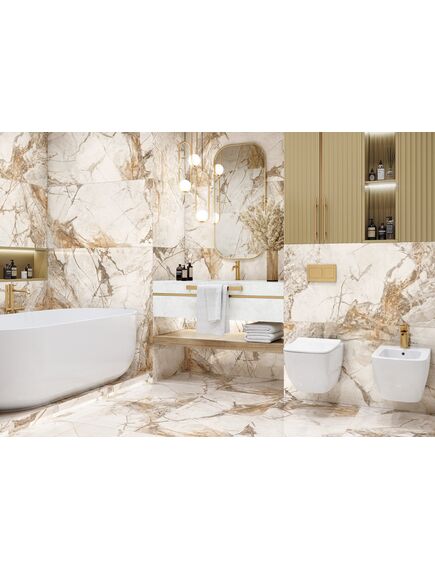 Купить Керамогранитная плитка LCM полированная 6060SKY21P Skyros Gold , 600*600*8 (4 шт в уп/54.72  м в пал) (6060sky21p) по цене 2390 руб., в Санкт-Петебруге в интернет магазине 100-Систем, а также дургие товары LCM из раздела Керамогранит и Напольные покрытия
