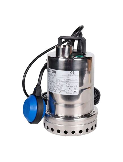 Купить SPD-0001-200250 STOUT Насос дренажный с поплавком, кабель 10 м, 230V, Q=150 л/мин, H=8 м (spd-0001-200250) по цене 23260 руб., в Санкт-Петебруге в интернет магазине 100-Систем, а также дургие товары STOUT из раздела Насосы дренажные и Насосы и насосное оборудование