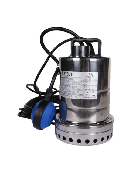 Купить SPD-0001-200450 STOUT Насос дренажный с поплавком, кабель 10 м, 230V, Q=175 л/мин, H=10 м (spd-0001-200450) по цене 24565 руб., в Санкт-Петебруге в интернет магазине 100-Систем, а также дургие товары STOUT из раздела Насосы дренажные и Насосы и насосное оборудование