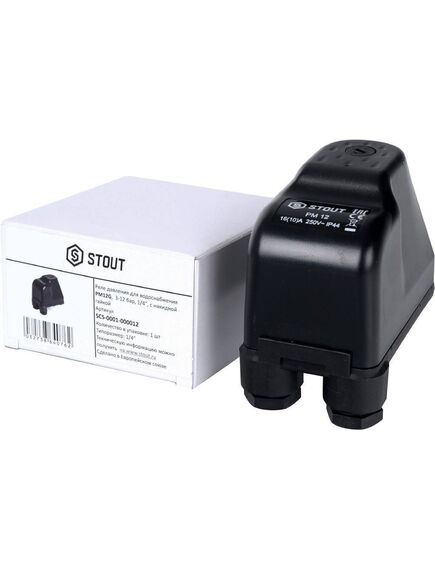 Купить STOUT SCS-0001 Реле давления для водоснабжения PM12G, 3-12 бар,1/4", с накидной гайкой (scs-0001-000012) по цене 1328 руб., в Санкт-Петебруге в интернет магазине 100-Систем, а также дургие товары STOUT из раздела Комплектующие насосного оборудования и Насосы и насосное оборудование