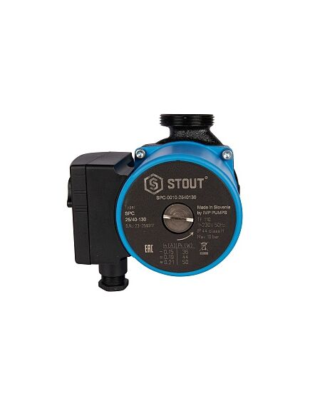 Купить SPC-0010-2540130 STOUT Насос циркуляционный 25/40-130 (spc-0010-2540130) по цене 11300 руб., в Санкт-Петебруге в интернет магазине 100-Систем, а также дургие товары STOUT из раздела Насосы циркуляционные и Насосы и насосное оборудование