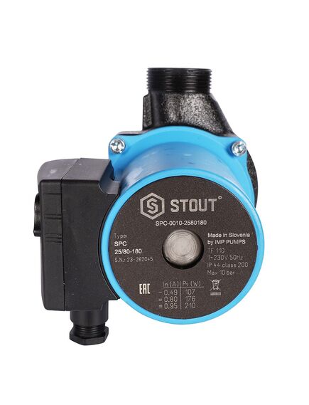 Купить SPC-0010-2580180 STOUT Насос циркуляционный 25/80-180 (spc-0010-2580180) по цене 28599 руб., в Санкт-Петебруге в интернет магазине 100-Систем, а также дургие товары STOUT из раздела Насосы циркуляционные и Насосы и насосное оборудование