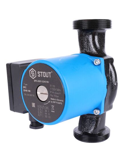 Купить SPC-0001-3240180 STOUT Насос циркуляционный 32/40-180 (spc-0001-3240180) по цене 11579 руб., в Санкт-Петебруге в интернет магазине 100-Систем, а также дургие товары STOUT из раздела Насосы циркуляционные и Насосы и насосное оборудование