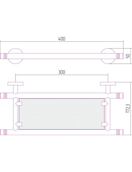 Купить Полка Сунержа КАНЬОН стеклянная / L 400 (03-3003-0400) по цене 6850 руб., в Санкт-Петебруге в интернет магазине 100-Систем, а также дургие товары Сунержа из раздела Аксессуары и Полотенцесушители