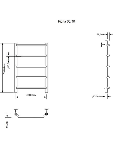 Купить Полотенцесушитель водяной Aquanet Fiona 600x400, хром (00266735) по цене 12560 руб., в Санкт-Петебруге в интернет магазине 100-Систем, а также дургие товары AQUANET из раздела Водяные полотенцесушители и Полотенцесушители