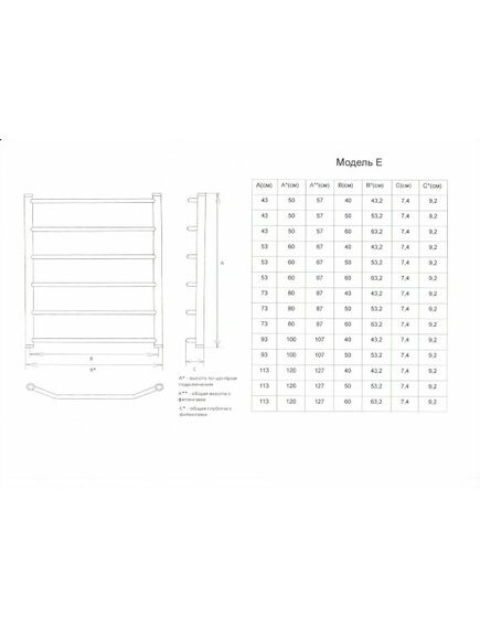 Купить Полотенцесушитель ДВИН E 80/40 Водяной 1"-1/2" К1 Полированный (4627085988175) по цене 12488 руб., в Санкт-Петебруге в интернет магазине 100-Систем, а также дургие товары Двин из раздела Водяные полотенцесушители и Полотенцесушители