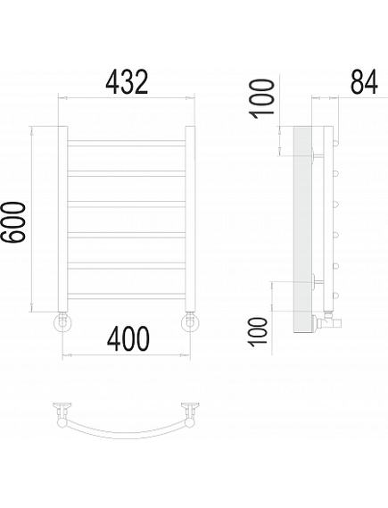 Купить Полотенцесушитель водяной Классик П6 400х600 (4670078530202) по цене 8770 руб., в Санкт-Петебруге в интернет магазине 100-Систем, а также дургие товары TERMINUS из раздела Водяные полотенцесушители и Полотенцесушители