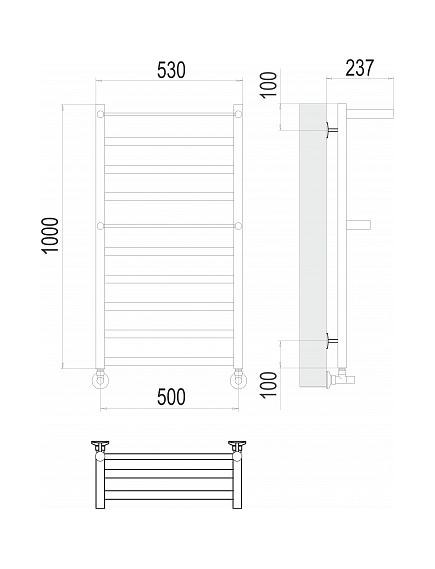 Купить Полотенцесушитель водяной Хендрикс П10 500х1000 (4670078529824) по цене 28750 руб., в Санкт-Петебруге в интернет магазине 100-Систем, а также дургие товары TERMINUS из раздела Водяные полотенцесушители и Полотенцесушители