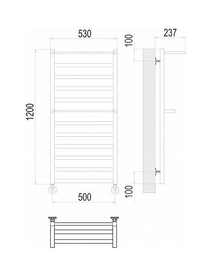 Купить Полотенцесушитель водяной Хендрикс П12 500х1200 (4670078529831) по цене 32300 руб., в Санкт-Петебруге в интернет магазине 100-Систем, а также дургие товары TERMINUS из раздела Водяные полотенцесушители и Полотенцесушители