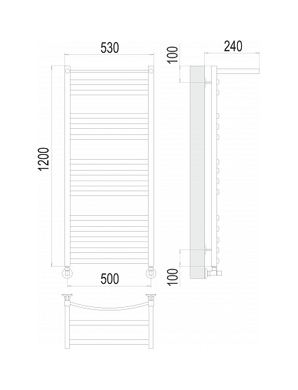 Купить Полотенцесушитель водяной Енисей с/п П15 500х1200 (4670078529589) по цене 38900 руб., в Санкт-Петебруге в интернет магазине 100-Систем, а также дургие товары TERMINUS из раздела Водяные полотенцесушители и Полотенцесушители