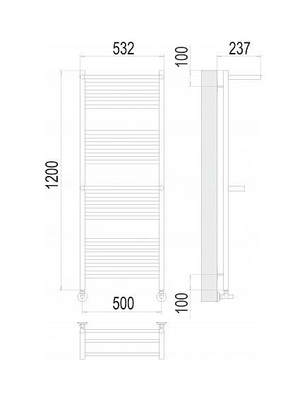 Купить Полотенцесушитель водяной Аврора с 2-мя/п П22 500х1200 (4670078529244) по цене 31400 руб., в Санкт-Петебруге в интернет магазине 100-Систем, а также дургие товары TERMINUS из раздела Водяные полотенцесушители и Полотенцесушители