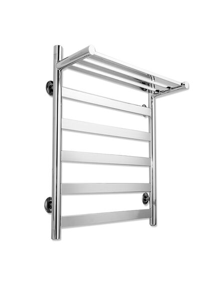 Купить Полотенцесушитель водяной INDIGO Slim 50x50 с полочкой, нижнее подключение, 1/2" (К-1)  (lslw50-50p) по цене 17857 руб., в Санкт-Петебруге в интернет магазине 100-Систем, а также дургие товары INDIGO из раздела Водяные полотенцесушители и Полотенцесушители