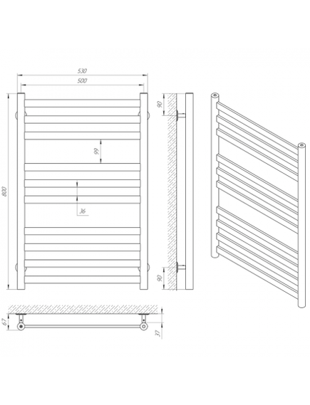 Купить Псш Slim б/п (в.р.1/2") 80/50 (к-3, Золото) INDIGO (lslw80-50gdk3) по цене 21837 руб., в Санкт-Петебруге в интернет магазине 100-Систем, а также дургие товары INDIGO из раздела Водяные полотенцесушители и Полотенцесушители
