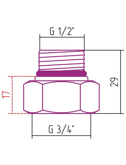 Купить Комплект фитингов Стилье прямой G 3/4" НГ х G 1/2" НР (2 шт.) (02100-3412) по цене 1330 руб., в Санкт-Петебруге в интернет магазине 100-Систем, а также дургие товары Стилье из раздела Комплектующие и Полотенцесушители