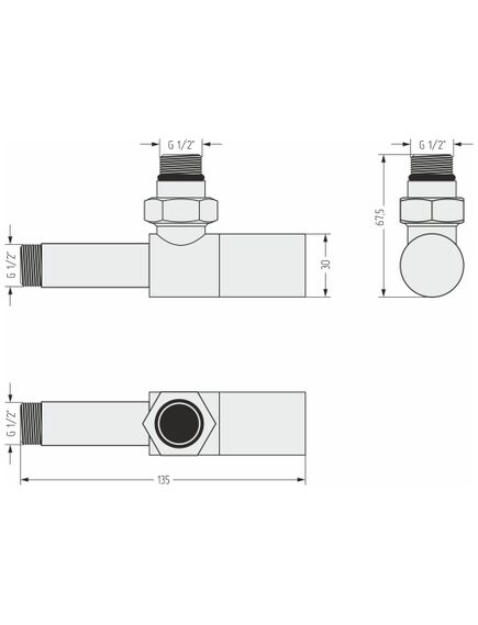 Купить Вентиль Сунержа угловой цилиндр G 1/2" НР х G 1/2" НР (022-1400-1212) по цене 9250 руб., в Санкт-Петебруге в интернет магазине 100-Систем, а также дургие товары Сунержа из раздела Комплектующие и Полотенцесушители