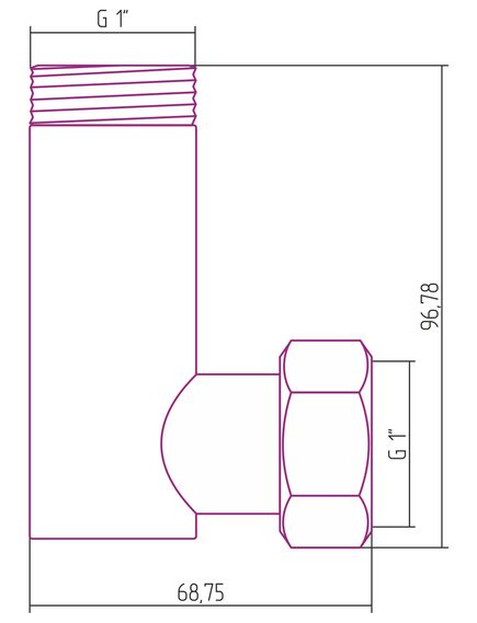 Купить Уголок переходной Стилье G 1" НР х G 1" НГ (02002-0110) по цене 2790 руб., в Санкт-Петебруге в интернет магазине 100-Систем, а также дургие товары Стилье из раздела Комплектующие и Полотенцесушители