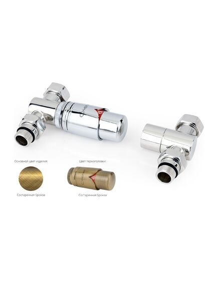 Купить Автоматический терморегулятор Сунержа прямой G 1/2" НР х G 3/4" НГ (набор) (05-1420-0000) по цене 34170 руб., в Санкт-Петебруге в интернет магазине 100-Систем, а также дургие товары Сунержа из раздела Комплектующие и Полотенцесушители