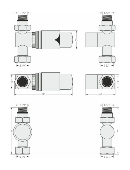 Купить Автоматический терморегулятор Сунержа прямой G 1/2" НР х G 3/4" НГ (набор) (05-1420-0000) по цене 34170 руб., в Санкт-Петебруге в интернет магазине 100-Систем, а также дургие товары Сунержа из раздела Комплектующие и Полотенцесушители