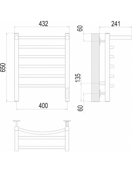 Купить Полотенцесушитель электрический Классик с/п П6 400х650 электро (4670078531384) по цене 12800 руб., в Санкт-Петебруге в интернет магазине 100-Систем, а также дургие товары TERMINUS из раздела Электрические полотенцесушители и Полотенцесушители