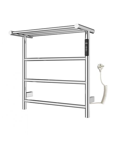 Купить Полотенцесушитель электрический с полкой WONZON & WOGHAND BONN, Хром (WW-AL402-CR) (ww-al402-cr) по цене 22957 руб., в Санкт-Петебруге в интернет магазине 100-Систем, а также дургие товары WONZON & WOGHAND из раздела Электрические полотенцесушители и Полотенцесушители