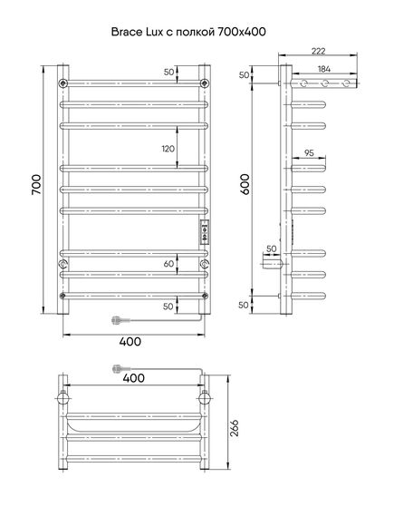 Купить Псш Brace Lux с/п (electro) 70/40 (таймер, скр.монтаж, унив.подкл.R/L, Полиров.) INDIGO (lcble70-40prt) по цене 16518 руб., в Санкт-Петебруге в интернет магазине 100-Систем, а также дургие товары INDIGO из раздела Электрические полотенцесушители и Полотенцесушители