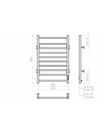 Купить Полотенцесушитель электрический Vincea VTD-1LWE 50x80, белый, таймер, , шт (vtd-1lwe) по цене 38370.5 руб., в Санкт-Петебруге в интернет магазине 100-Систем, а также дургие товары Vincea из раздела Электрические полотенцесушители и Полотенцесушители