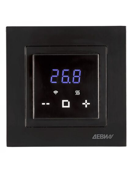 Купить Терморегулятор ДЕВИ Classy c Wi-Fi, с датчиком пола, черный, 16А (140f1069r) по цене 5970 руб., в Санкт-Петебруге в интернет магазине 100-Систем, а также дургие товары  из раздела Терморегуляторы и Автоматика для теплого пола