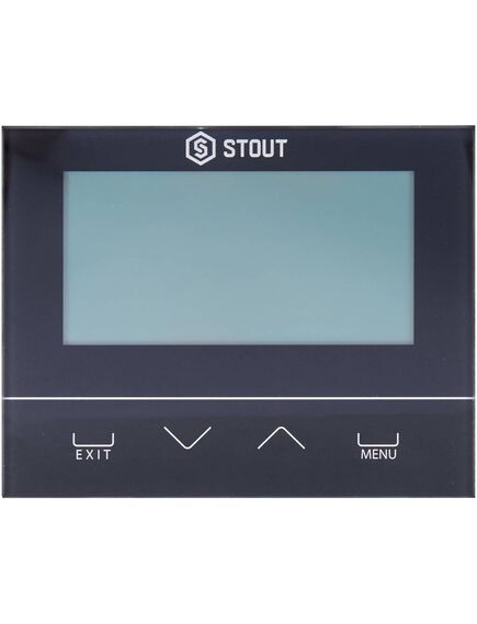 Купить STOUT  Беспроводной комнатный двухпозиционный регулятор ST-292v2, черный (ste-0101-029222) по цене 27048 руб., в Санкт-Петебруге в интернет магазине 100-Систем, а также дургие товары STOUT из раздела Управляющие модули и Автоматика для водяного теплого пола