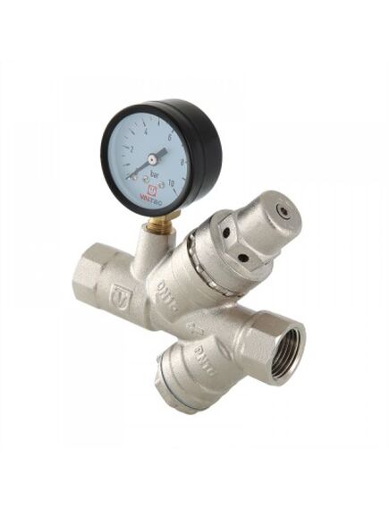 Купить Клапан подпиточный Valtec 1/2" с фильтром и манометром (vt.515.n.04) по цене 2894 руб., в Санкт-Петебруге в интернет магазине 100-Систем, а также дургие товары VALTEC из раздела Подпиточные клапаны и Предохранительная арматура