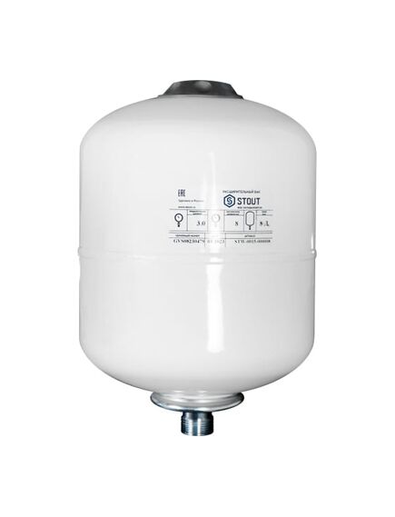 Купить STOUT STW-0015-000008 расширительный бак, для ГВС 8 л. вертикальный (цвет белый) (stw-0015-000008) по цене 2602 руб., в Санкт-Петебруге в интернет магазине 100-Систем, а также дургие товары STOUT из раздела Баки для воды и Расширительные баки и емкости