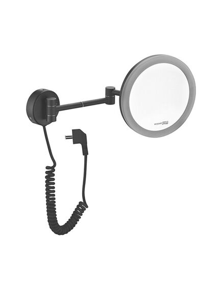 Купить K-1004BLACK Зеркало с LED-подсветкой, 3-х кратным увеличением (k-1004black) по цене 27510 руб., в Санкт-Петебруге в интернет магазине 100-Систем, а также дургие товары WasserKRAFT из раздела Косметические зеркала и Аксессуары для ванной комнаты
