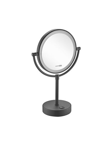 Купить K-1005BLACK Зеркало с LED-подсветкой двухстороннее, стандартное и с 3-х кратным увеличением (k-1005black) по цене 13850 руб., в Санкт-Петебруге в интернет магазине 100-Систем, а также дургие товары WasserKRAFT из раздела Косметические зеркала и Аксессуары для ванной комнаты
