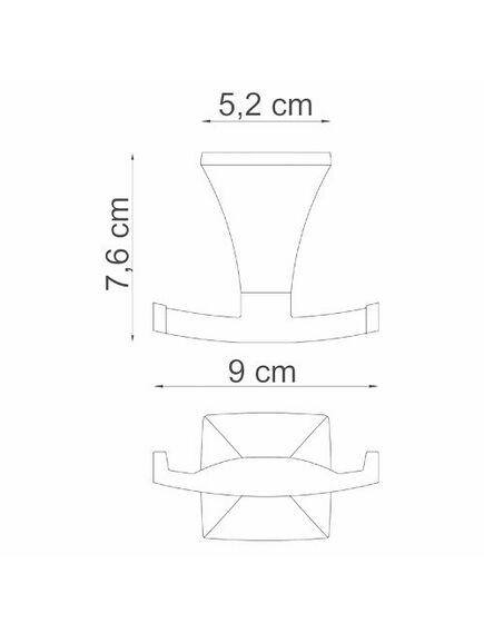Купить Wern K-2523D Крючок двойной (k-2523d) по цене 1280 руб., в Санкт-Петебруге в интернет магазине 100-Систем, а также дургие товары WasserKRAFT из раздела Крючки (вешалки) и Аксессуары для ванной комнаты