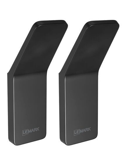 Купить Крючок одинарный SMOOTH LINE для полотенец 2 шт., чёрный (9712002) по цене 2990 руб., в Санкт-Петебруге в интернет магазине 100-Систем, а также дургие товары LEMARK из раздела Крючки (вешалки) и Аксессуары для ванной комнаты