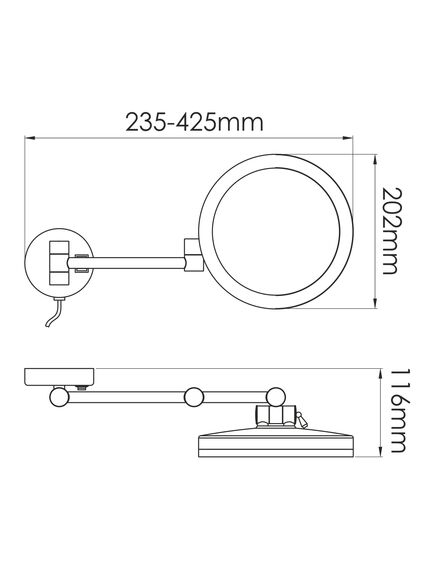 Купить K-1004 Зеркало с LED-подсветкой, 3-х кратным увеличением (k-1004) по цене 26580 руб., в Санкт-Петебруге в интернет магазине 100-Систем, а также дургие товары WasserKRAFT из раздела Косметические зеркала и Аксессуары для ванной комнаты