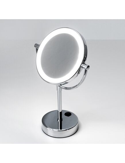 Купить K-1005 Зеркало с LED-подсветкой двухстороннее, стандартное и с 3-х кратным увеличением (k-1005) по цене 12350 руб., в Санкт-Петебруге в интернет магазине 100-Систем, а также дургие товары WasserKRAFT из раздела Косметические зеркала и Аксессуары для ванной комнаты