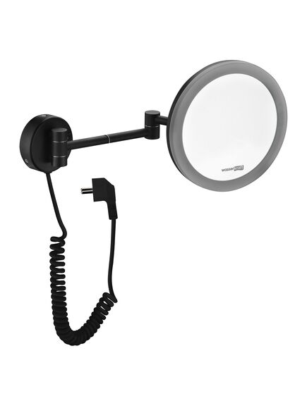 Купить K-1004BLACK Зеркало с LED-подсветкой, 3-х кратным увеличением (k-1004black) по цене 27510 руб., в Санкт-Петебруге в интернет магазине 100-Систем, а также дургие товары WasserKRAFT из раздела Косметические зеркала и Аксессуары для ванной комнаты